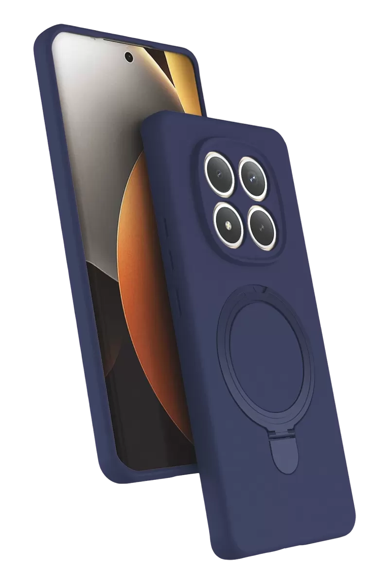 Newface Xiaomi Redmi Note 15 Pro 5G Regal Magsafe Standlı Kapak - Lacivert
