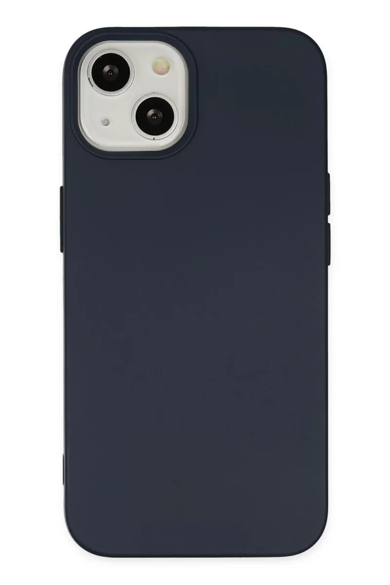 Newface Apple iPhone 14 Kılıf Nano içi Kadife Silikon - Lacivert