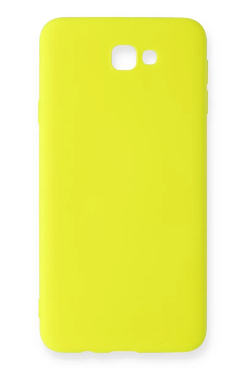 Newface Samsung Galaxy J7 Prime Kılıf Nano içi Kadife Silikon - Sarı
