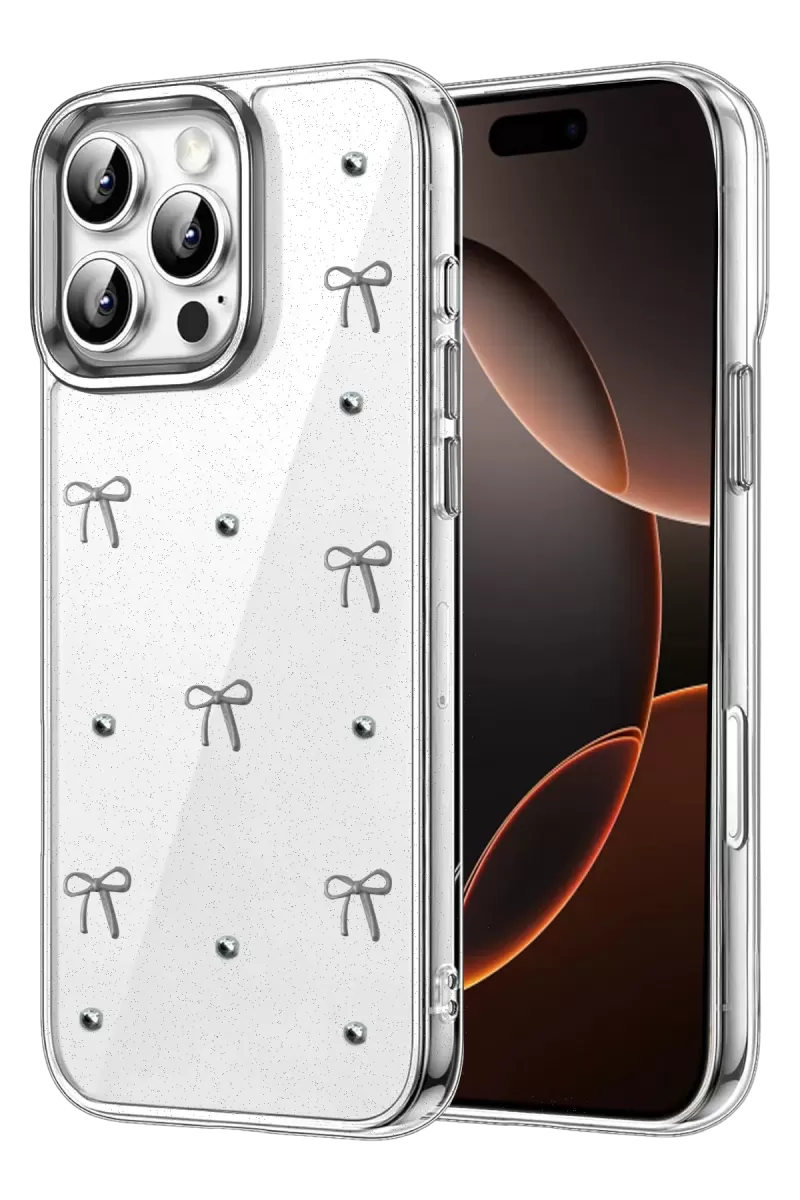 Newface Apple iPhone 16 Pro Max Fiyonk Desenli Kapak - Desen 5