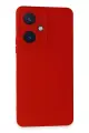 Newface Vivo Y27 Kılıf Nano içi Kadife Silikon - Kırmızı