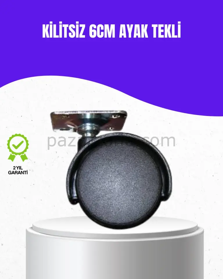 6 cm Kilitsiz Masa Ayağı Tekli Döner Tekerlek