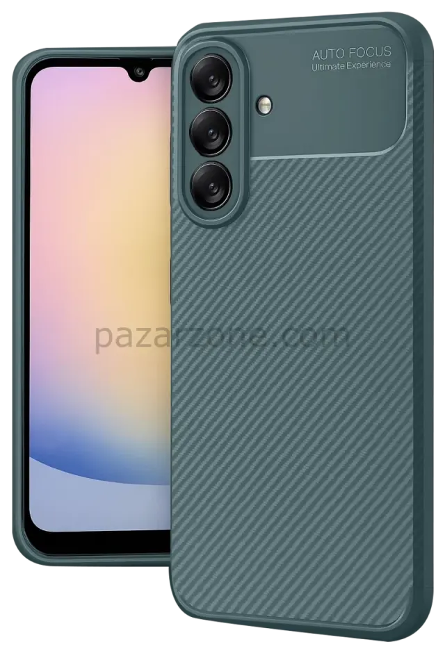 Newface Samsung Galaxy A17 5G Auto Focus Karbon Kapak - Koyu Yeşil