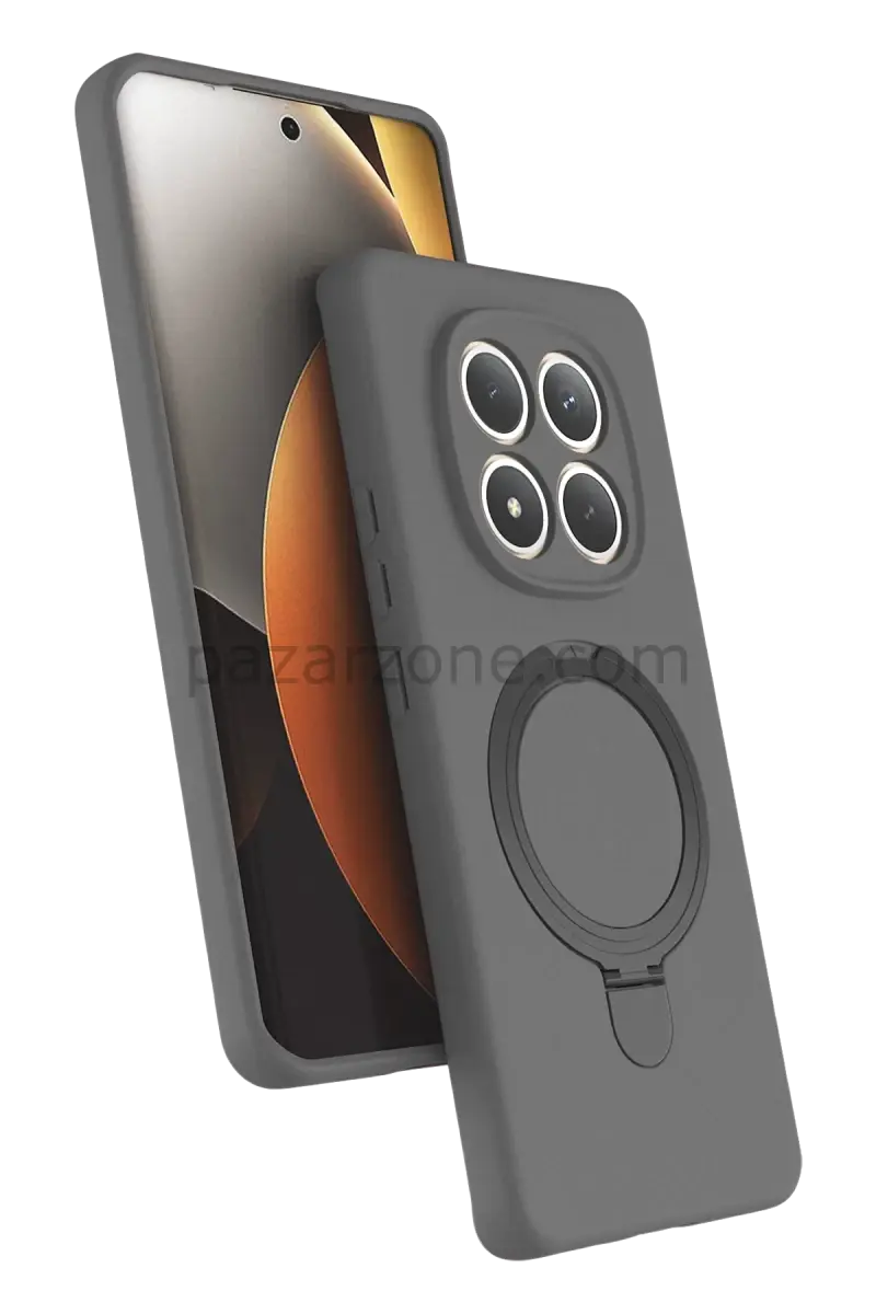 Newface Xiaomi Redmi Note 15 Pro 5G Regal Magsafe Standlı Kapak - Titan Gri