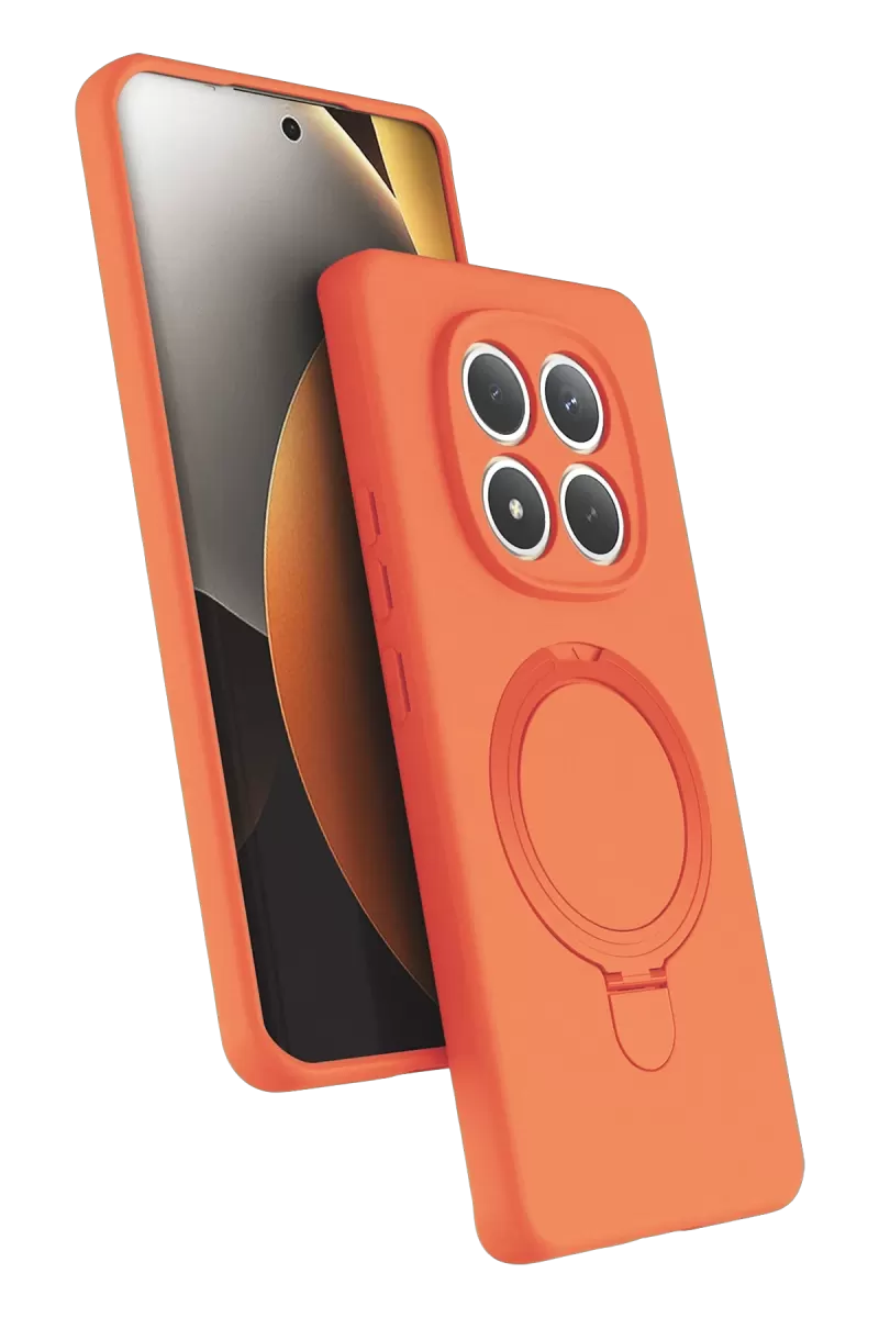 Newface Xiaomi Redmi Note 15 Pro 5G Regal Magsafe Standlı Kapak - Turuncu