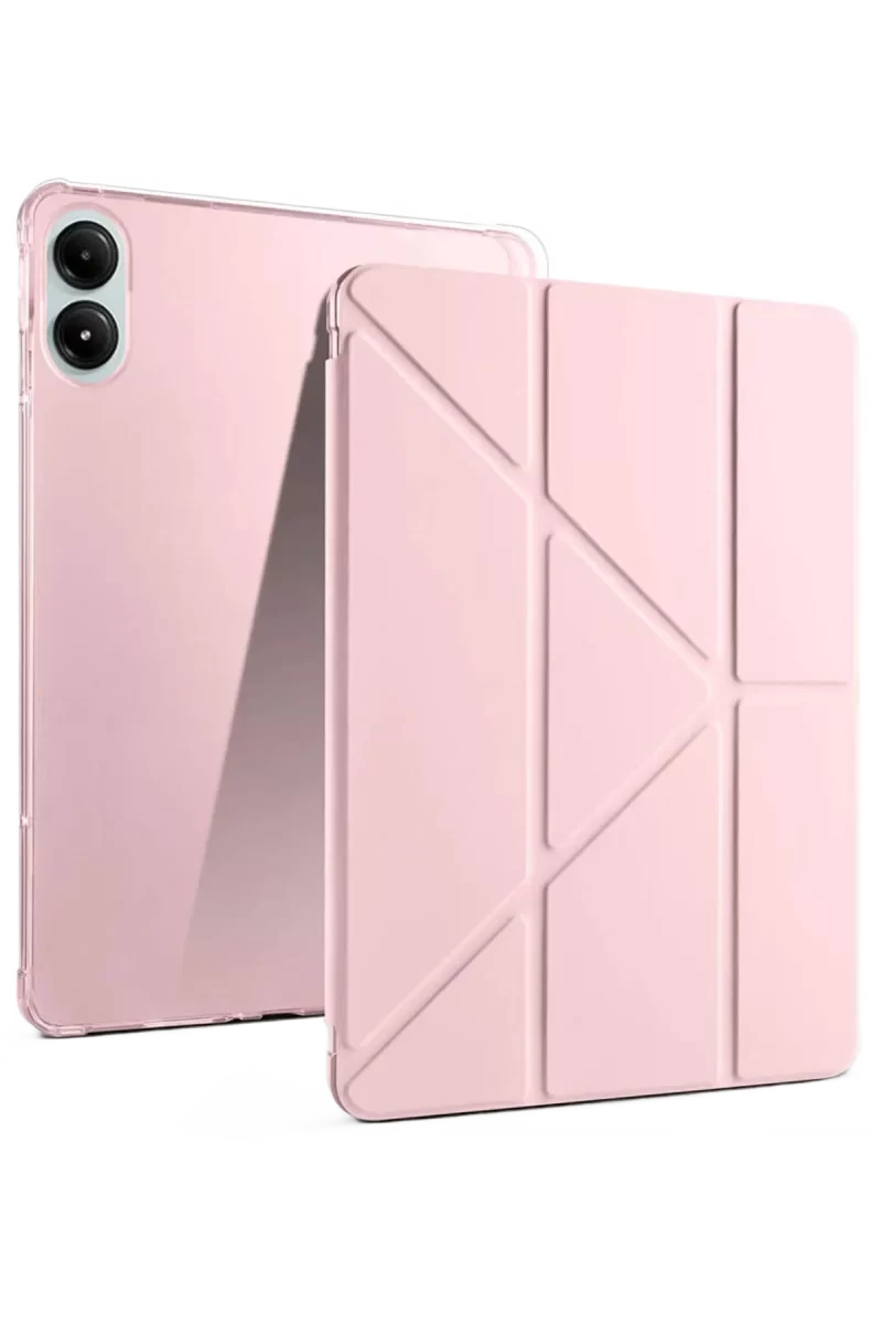 Newface Xiaomi Redmi Pad Pro 12.1 Kılıf Kalemlikli Mars Tablet Kılıfı - Rose Gold