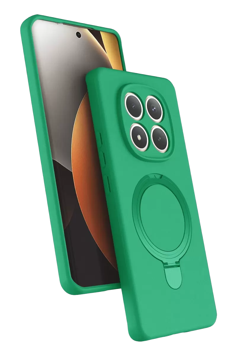 Newface Xiaomi Redmi Note 15 Pro 5G Regal Magsafe Standlı Kapak - Yeşil