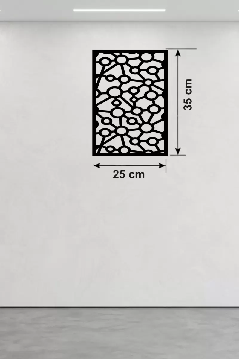 Modern Bağlantı Temalı Ahşap Duvar Tablosu - 25x35 cm Lazer Kesim Soyut Pano