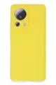 Newface Xiaomi Mi 13 Lite Kılıf Nano içi Kadife Silikon - Sarı