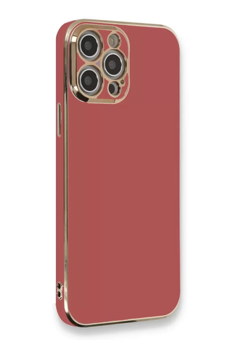 Newface Apple iPhone 12 Pro Max Kılıf Volet Silikon - Kırmızı