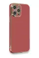 Newface Apple iPhone 12 Pro Max Kılıf Volet Silikon - Kırmızı