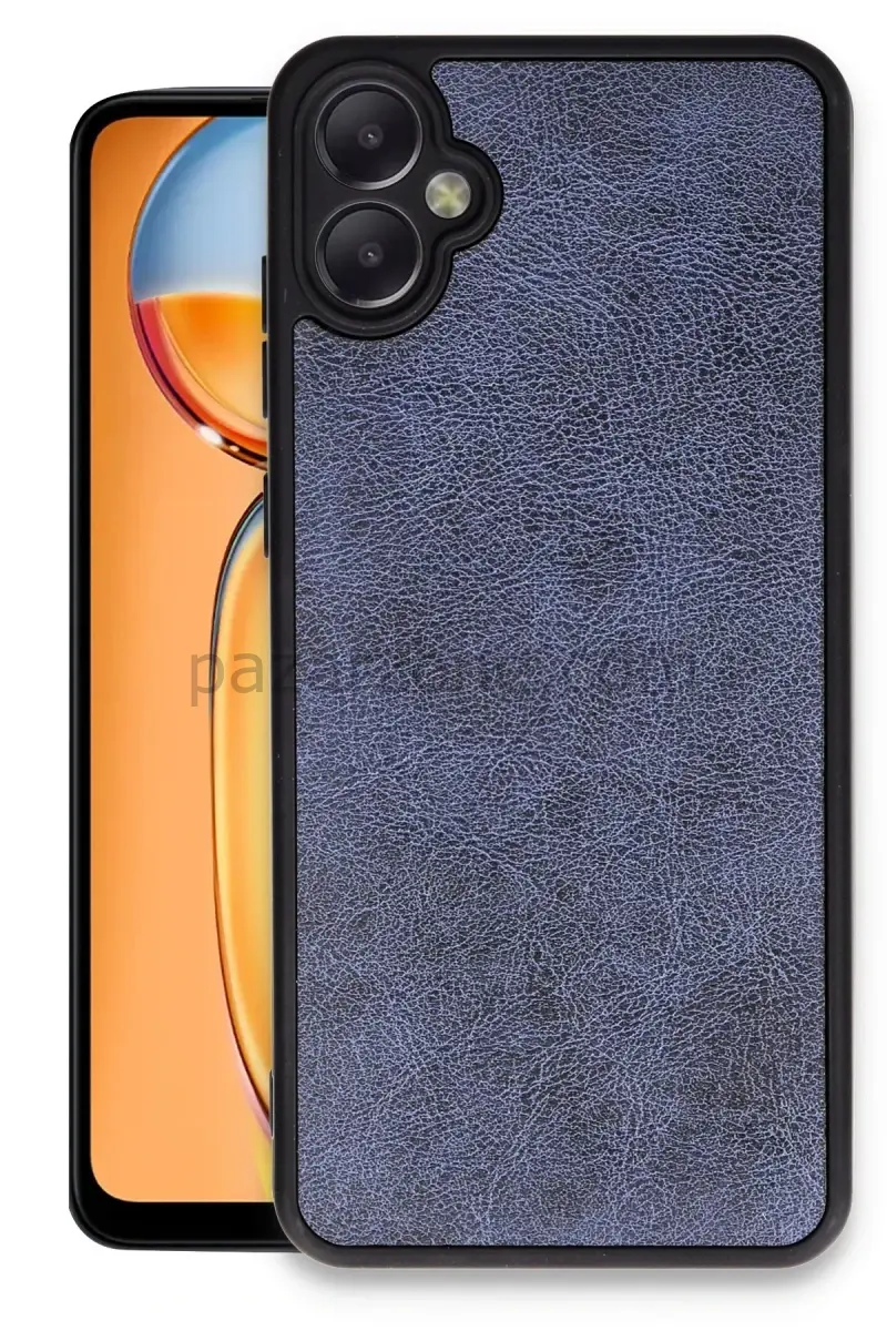 Newface Samsung Galaxy A05 Kılıf Aras Deri Kapak - Lacivert