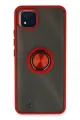 Newface Realme C11 2021 Kılıf Montreal Yüzüklü Silikon Kapak - Kırmızı