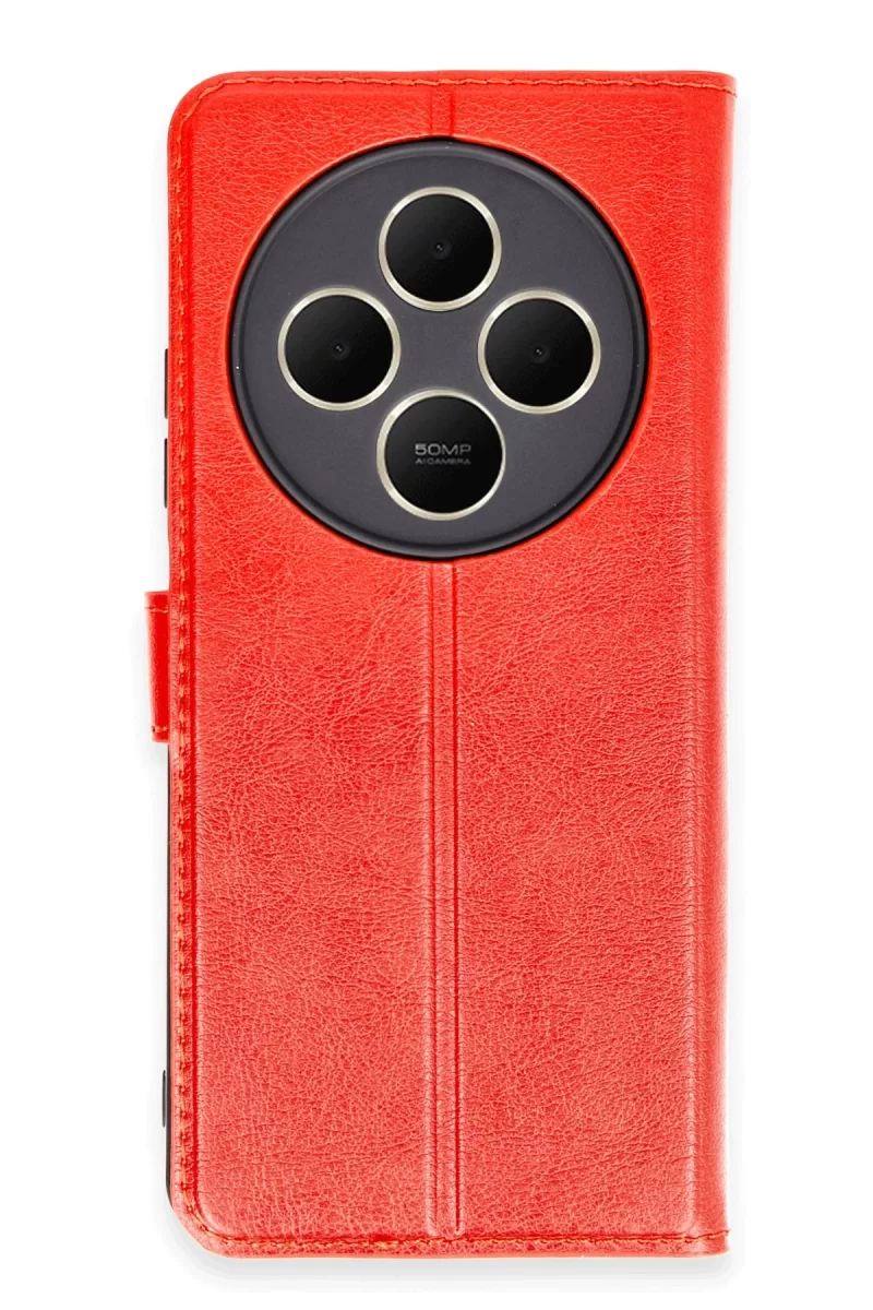 Newface Xiaomi Redmi 14C Kılıf Trend S Plus Kapaklı Kılıf - Kırmızı