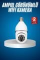 Wifi Güvenlik Kamerası Çift kameralı Ampule Takılabilir Sensörlü