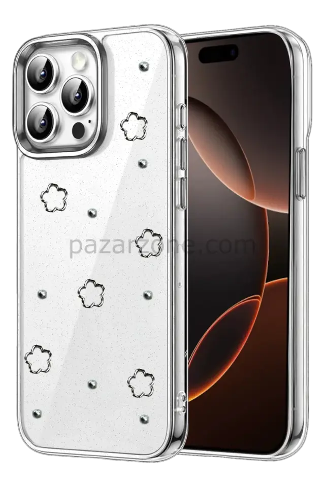 Newface Apple iPhone 15 Pro Fiyonk Desenli Kapak - Desen 2
