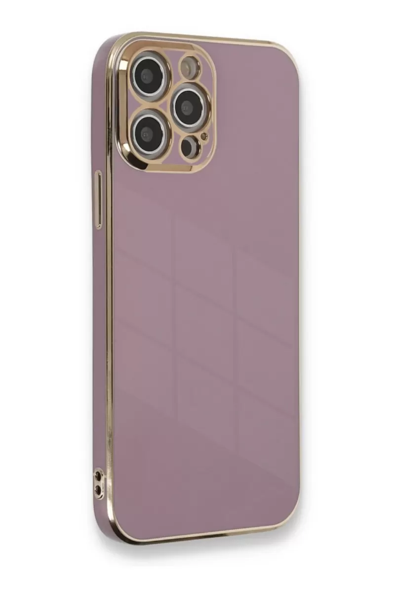 Newface Apple iPhone 12 Pro Max Kılıf Volet Silikon - Mor