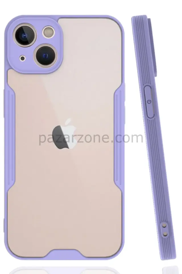 Newface Apple iPhone 14 Kılıf Platin Silikon - Lila