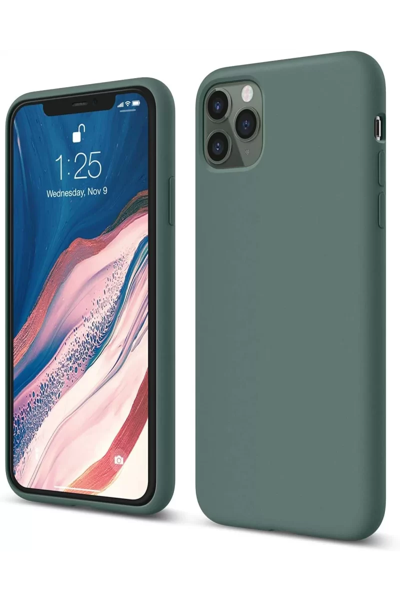 Newface Apple iPhone 11 Pro Kılıf First Silikon - Koyu Yeşil