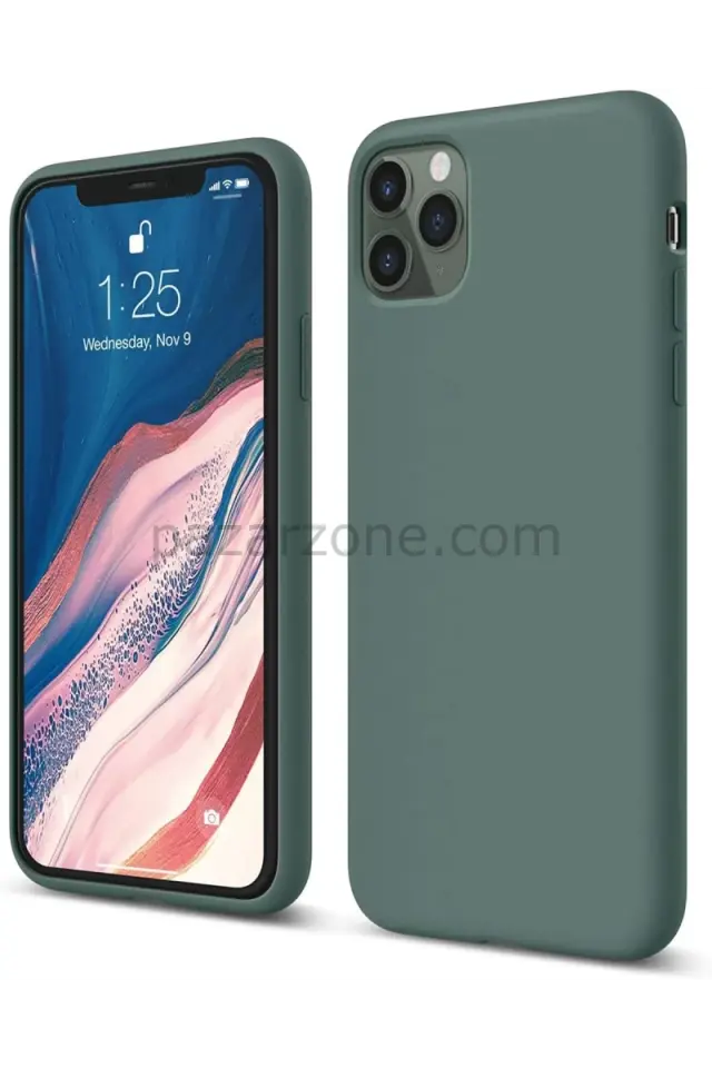 Newface Apple iPhone 11 Pro Kılıf First Silikon - Koyu Yeşil