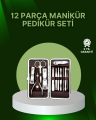 12 Parçalık Özel Deri Çantalı Kişisel Bakım Seti