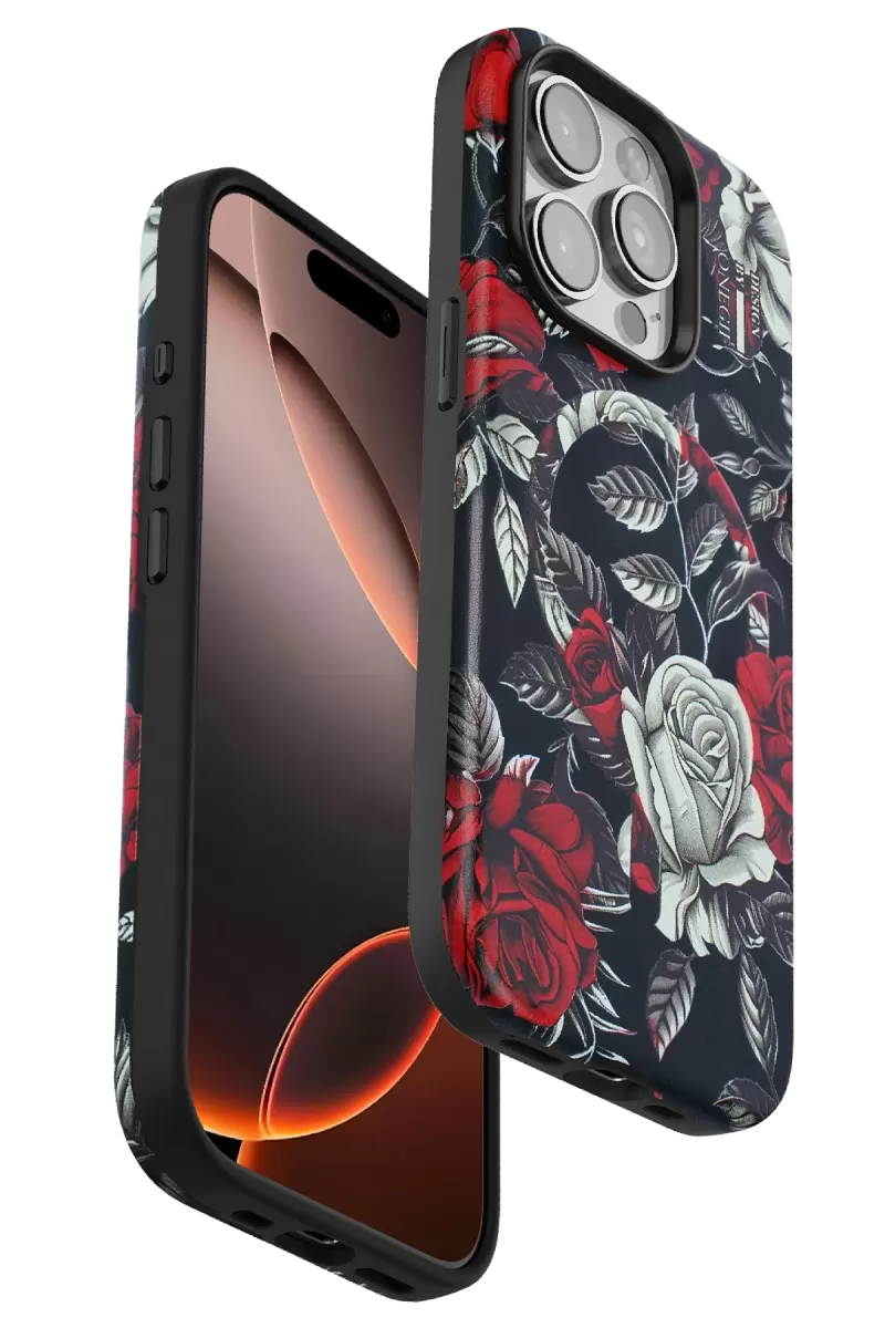 Onegif Apple iPhone 15 Pro Max Flower Series Magsafe Kapak - Siyah