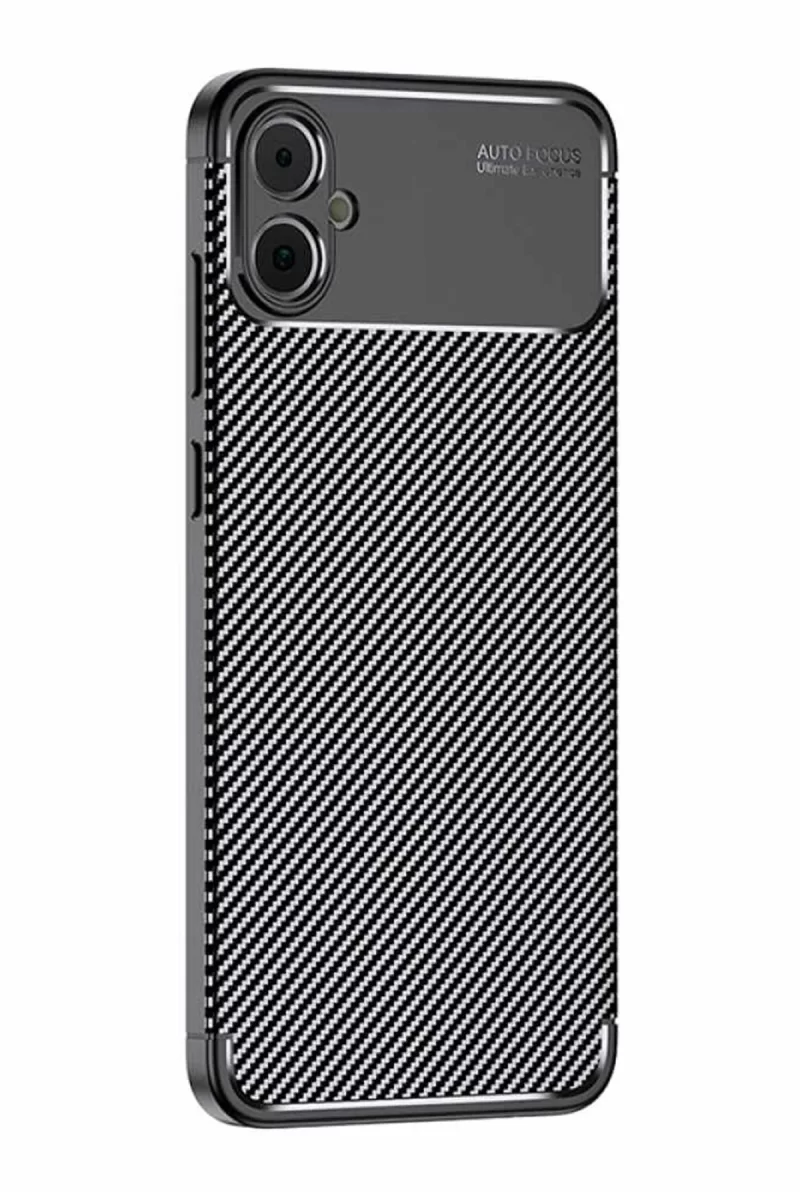 Newface Samsung Galaxy A05 Kılıf Auto Focus Karbon Kapak - Siyah
