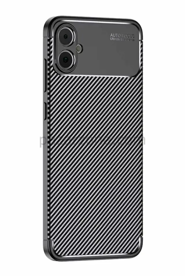 Newface Samsung Galaxy A05 Kılıf Auto Focus Karbon Kapak - Siyah
