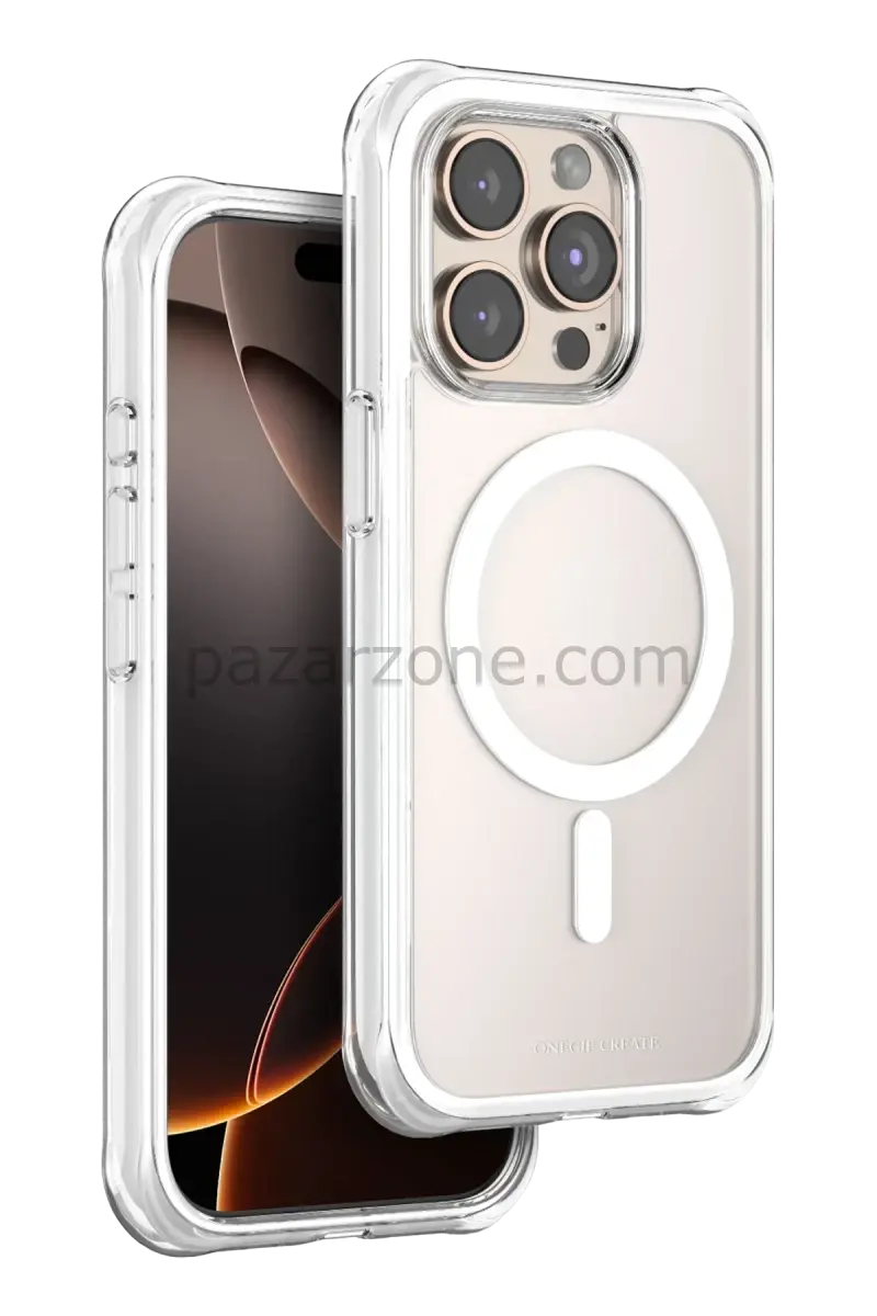 Onegif Apple iPhone 15 Pro Max Hulk Magsafe Kapak - Beyaz