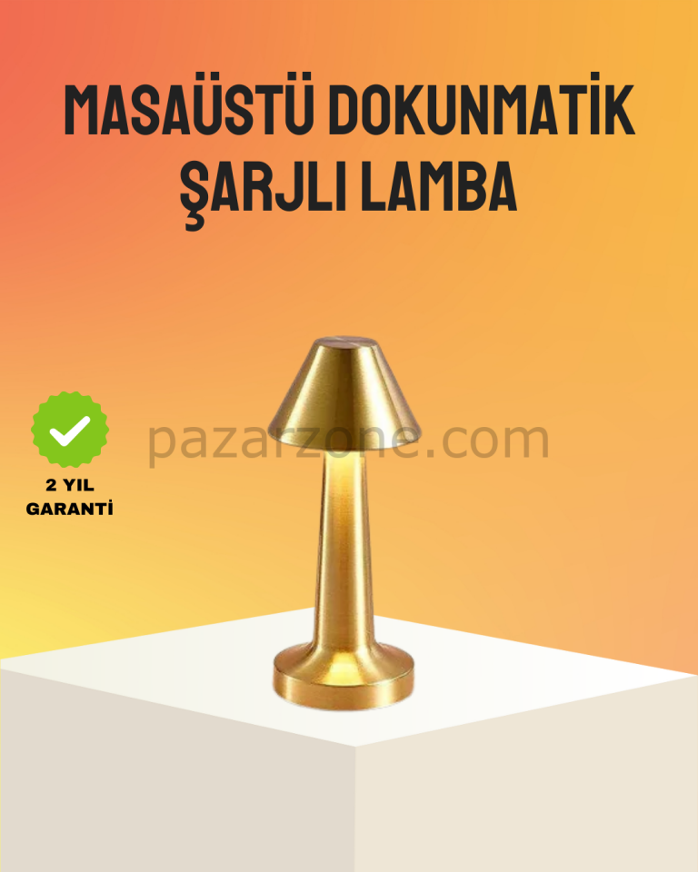 Modern Metal Masa Lambası 3 Işık Renkli Kademesiz Parlaklık Ayarlı