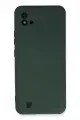 Newface Realme C11 2021 Kılıf Nano içi Kadife Silikon - Koyu Yeşil