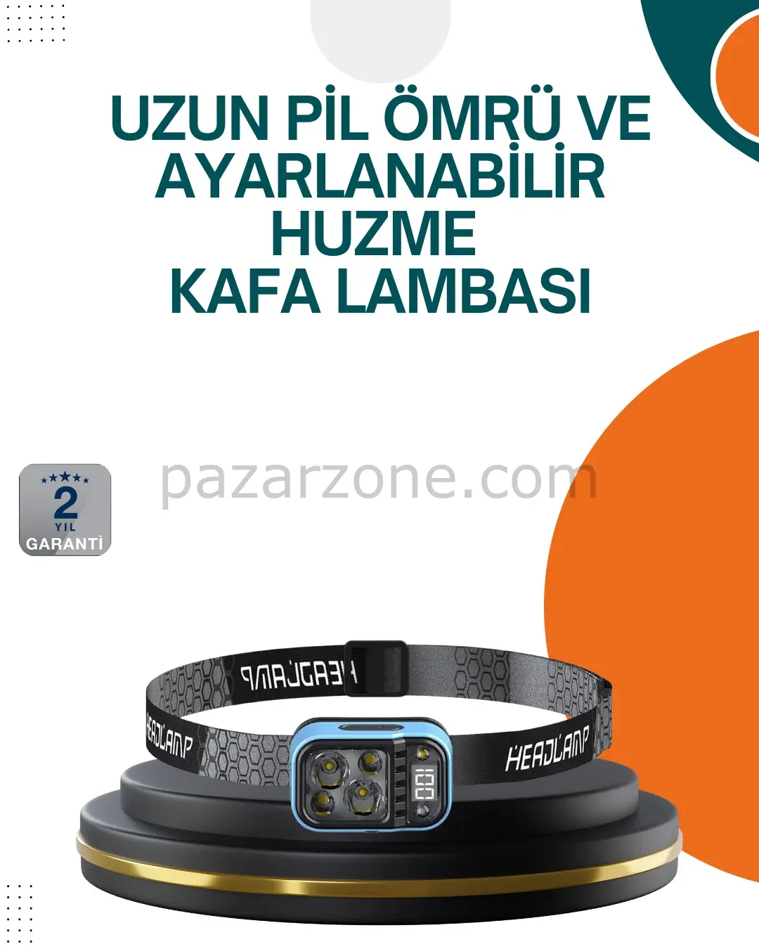 Type C Şarjlı LED Kafa Lambası Güç Göstergeli 53 Modlu