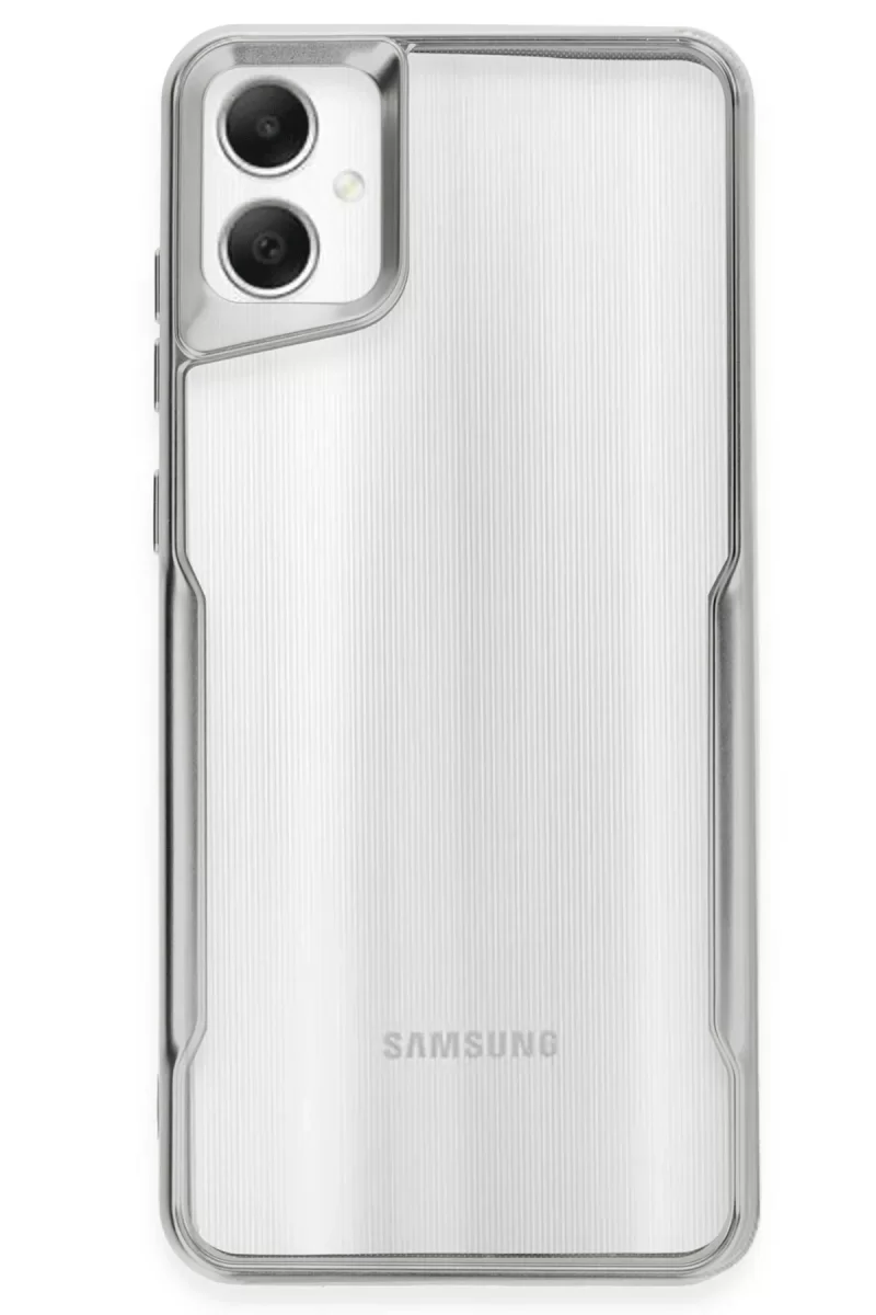 Newface Samsung Galaxy A05 Kılıf Boyi Silikon Kapak - Gümüş