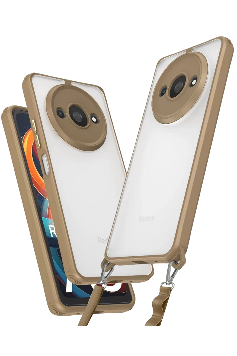 Newface Xiaomi Redmi A3 4G Kılıf Penta Silikon Kılıf - Çöl Titanyum