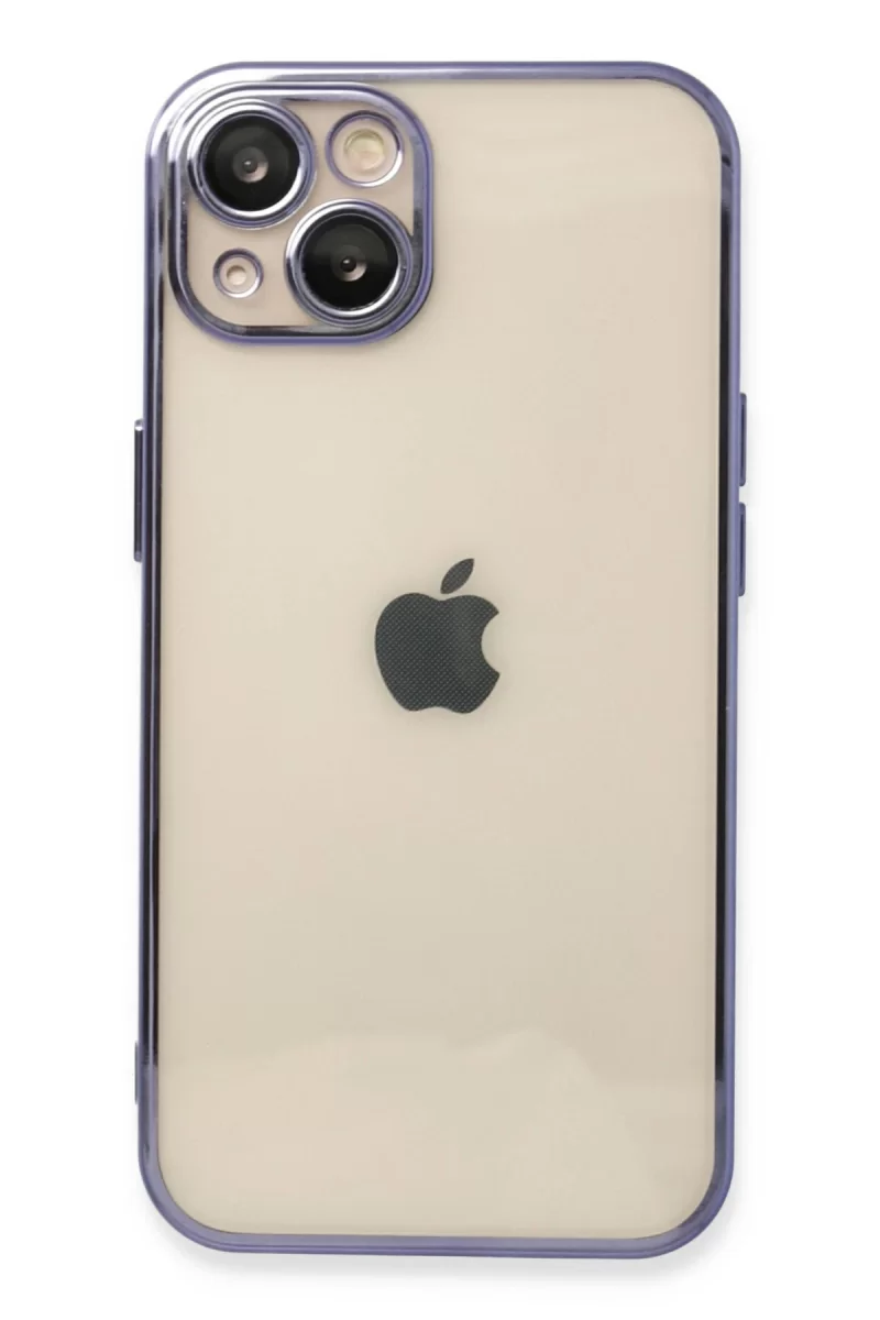 Newface Apple iPhone 14 Kılıf Razer Lensli Silikon - Mor