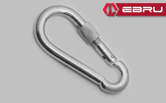 Ebru Vidalı Karabina, Kanca, Çengel 11mm - 10 Adet