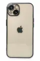 Newface Apple iPhone 14 Kılıf Razer Lensli Silikon - Siyah