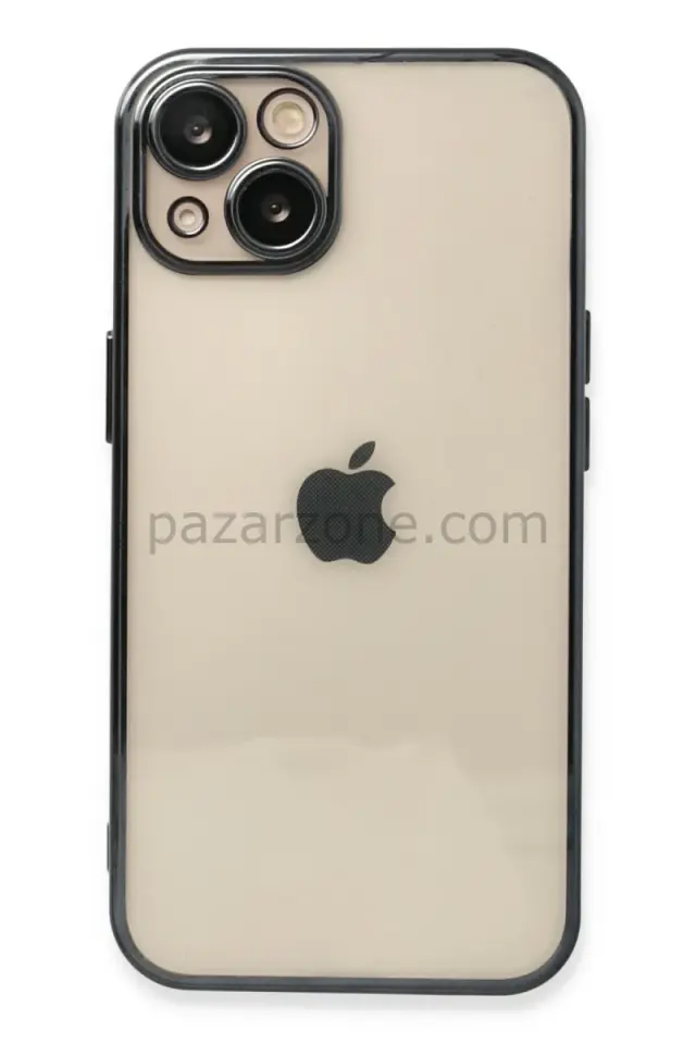 Newface Apple iPhone 14 Kılıf Razer Lensli Silikon - Siyah