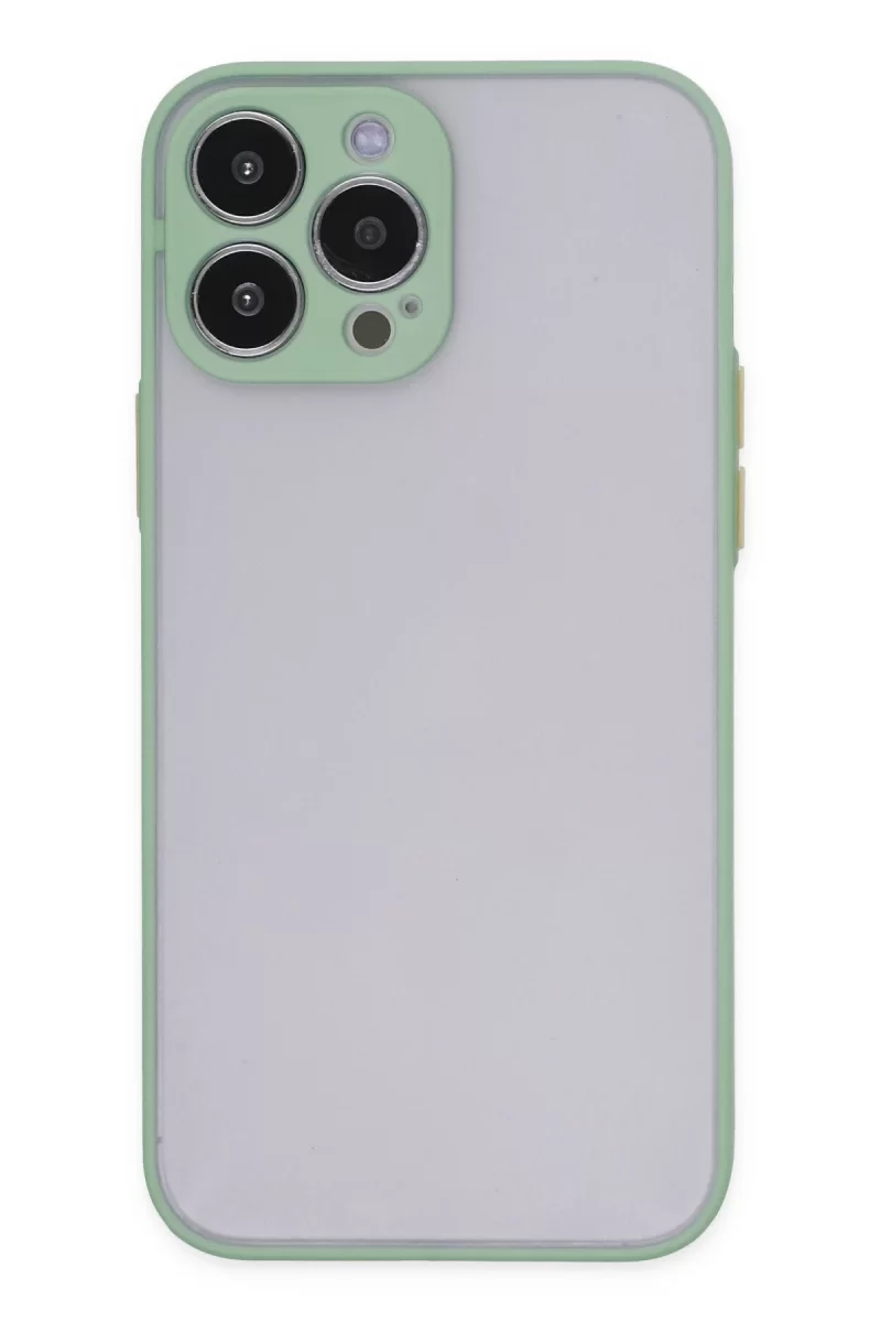 Newface Apple iPhone 15 Pro Kılıf Montreal Silikon Kapak - Açık Yeşil