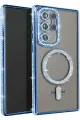 Newface Samsung Galaxy S23 Ultra Joke Simli Magneticsafe Kılıf - Mavi