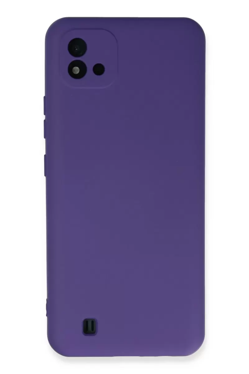 Newface Realme C11 2021 Kılıf Nano içi Kadife Silikon - Mor