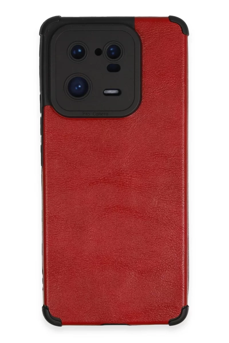 Newface Xiaomi Mi 13 Pro Kılıf Loop Deri Silikon - Kırmızı