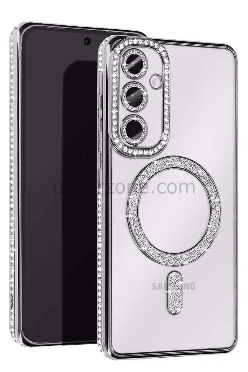 Newface Samsung Galaxy A17 5G Joke Simli Magneticsafe Kılıf - Gümüş