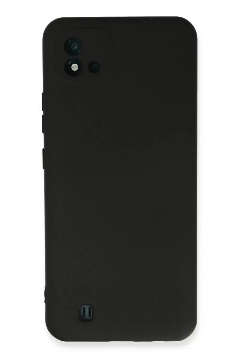 Newface Realme C11 2021 Kılıf Nano içi Kadife Silikon - Siyah