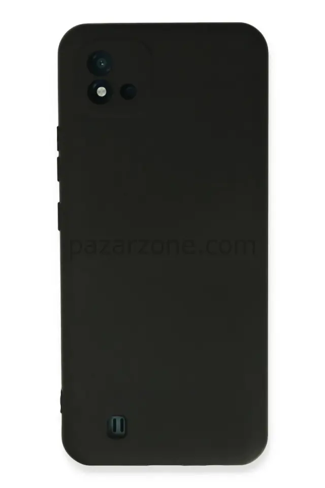 Newface Realme C11 2021 Kılıf Nano içi Kadife Silikon - Siyah