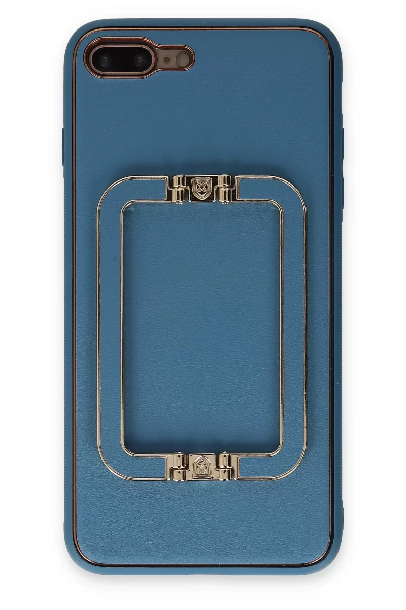 Newface Apple iPhone 7 Plus Kılıf Coco Elit Kapak - Mavi