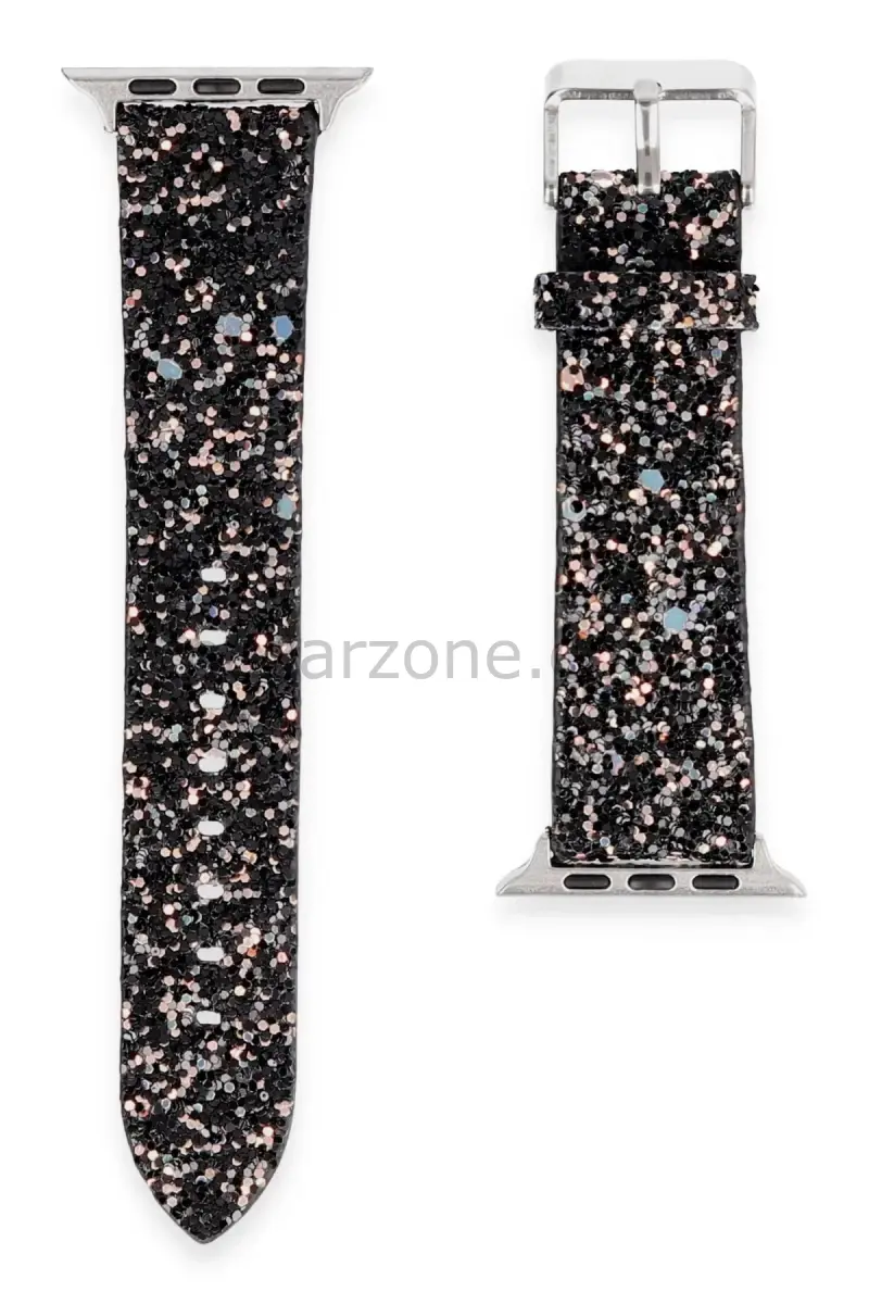 Newface Apple Watch 38mm Starry Taşlı Kordon - Siyah