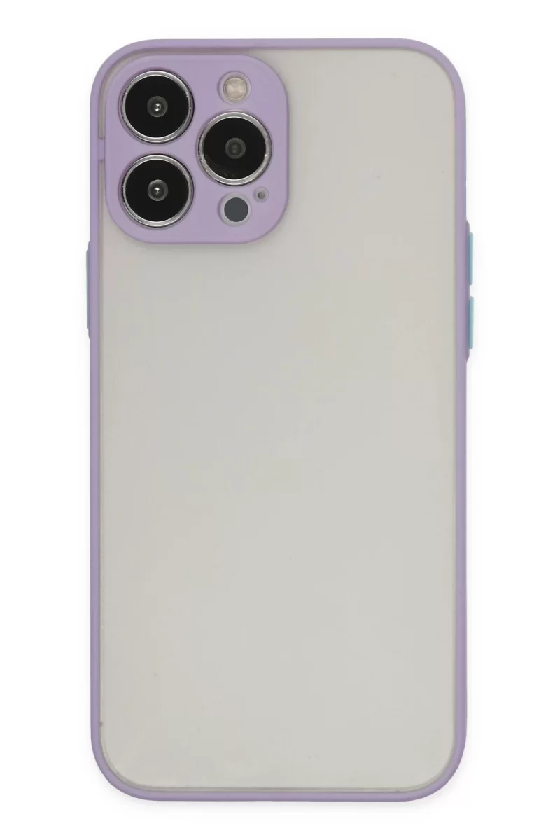 Newface Apple iPhone 15 Pro Kılıf Montreal Silikon Kapak - Mor