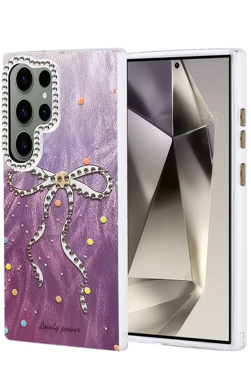 Newface Samsung Galaxy S23 Ultra Kılıf Blade Aynalı Desenli Kapak - Desen 1