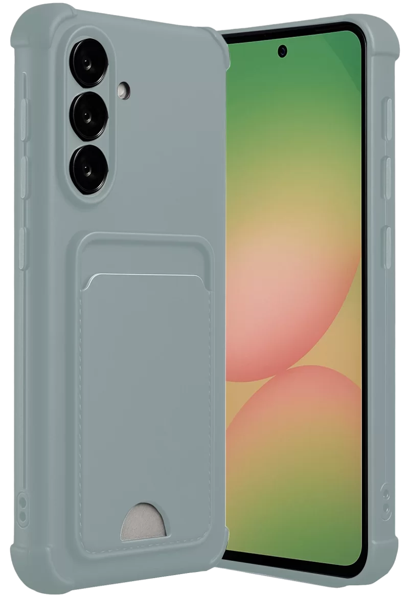 Newface Samsung Galaxy A36 Kılıf Kelvin Kartvizitli Silikon - Açık Yeşil